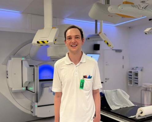 Radiologietechnologe Mathias im Strahlenzentrum der Klinik Donaustadt