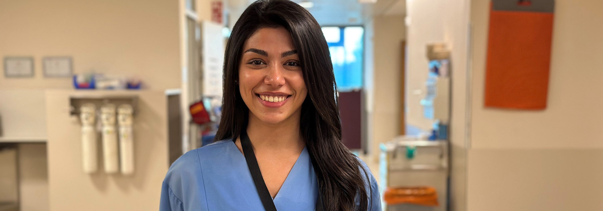 Portrait Sarah Ghannameh in der Klinik Floridsdorf